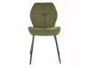 Frank Nea Olívazöld Kárpitozott Étkezőszék Fekete Fém Vázzal