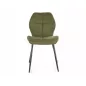   Frank Nea Olívazöld Kárpitozott Étkezőszék Fekete Fém Vázzal