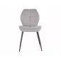   Frank Nea Szürke Kárpitozott Étkezőszék Fekete Fém Lábakkal