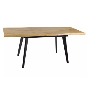Fresno Artisan Kihúzható Étkezőasztal MDF Tölgy-Fekete