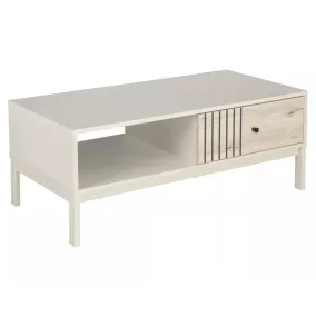   Frost L5 Téglalap Alakú Dohányzóasztal Laminált Törtfehér-Alpesi Tölgy