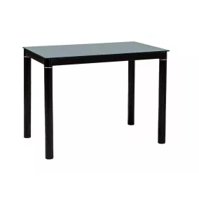 Galant Edzett Üveg Étkezőasztal Fekete 100x60