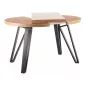   Galaxy Kinyitható Kerek Étkezőasztal Artisan Tölgy Fekete Fém Vázzal
