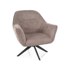 Galia Brego Forgó Fotel Szövet Bézs Fekete Matt