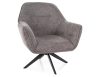 Galia Brego Forgó Fotel Szürke Szövet Matt Fekete Fém Vázzal