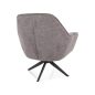   Galia Brego Forgó Fotel Szürke Szövet Matt Fekete Fém Vázzal