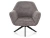 Galia Brego Forgó Fotel Szürke Szövet Matt Fekete Fém Vázzal