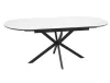 Gaston Ceramic 140 Bővíthető Kerámia Étkezőasztal Mattfehér/Mattfekete