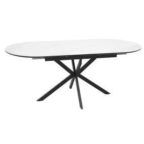   Gaston Ceramic 140 Bővíthető Kerámia Étkezőasztal Mattfehér/Mattfekete