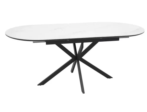 Gaston Ceramic 140 Bővíthető Kerámia Étkezőasztal Mattfehér/Mattfekete