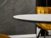 Gaston Ceramic 140 Bővíthető Kerámia Étkezőasztal Mattfehér/Mattfekete