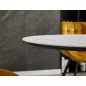   Gaston Ceramic 140 Bővíthető Kerámia Étkezőasztal Mattfehér/Mattfekete