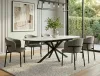 Gaston Ceramic 140 Bővíthető Kerámia Étkezőasztal Mattfehér/Mattfekete