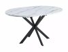 Gaston Bővíthető Kerek Étkezőasztal Márvány Hatású Fehér Lappal