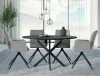 Gaston Ceramic Kihúzható Kerek Étkezőasztal Kerámia Matt Fekete