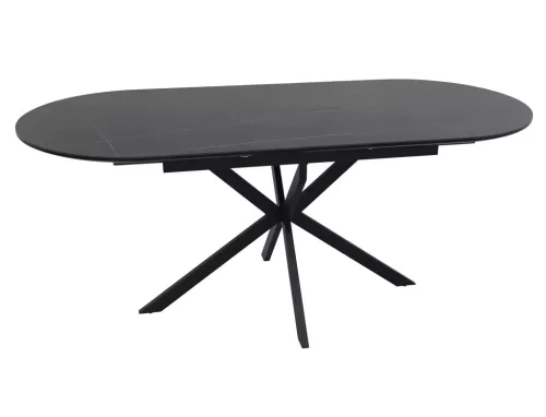 Gaston Ceramic 140 Kihúzható Kerámia Étkezőasztal Matt Fekete