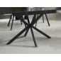   Gaston Ceramic 140 Kihúzható Kerámia Étkezőasztal Matt Fekete