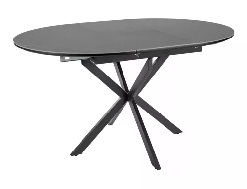 Gaston Ceramic Kör Alakú Bővíthető Étkezőasztal Matt Szürke Kerámia Lappal
