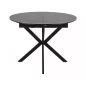   Gaston Ceramic Kör Alakú Bővíthető Étkezőasztal Matt Szürke Kerámia Lappal