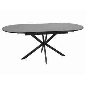   Gaston Ceramic 140 Bővíthető Kerámia Étkezőasztal Matt Szürke/Fekete