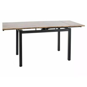   GD017 Vintage Kinyitható Étkezőasztal Dió-Fekete Fém Vázzal