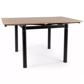   GD-082 Kinyitható Artisan Tölgy Étkezőasztal Fekete Fém Vázzal