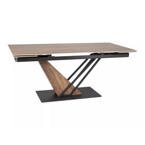   Genesis Legno Kihúzható Kerámia Étkezőasztal Tölgy-Fekete