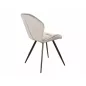 Ginger Velvet Bársony Étkezőszék Szürke Fekete Vázzal