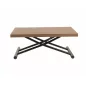   Giotto Állítható Magasságú Tölgy Étkezőasztal Fekete Fém Vázzal