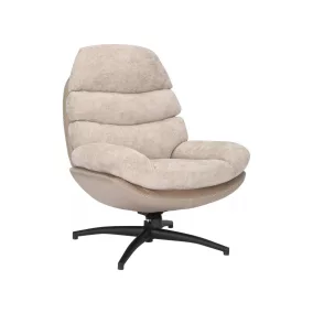 Giselle Luxus Forgó Fotel Szövet-Műbőr Bézs TILT