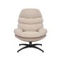 Giselle Luxus Forgó Fotel Szövet-Műbőr Bézs TILT