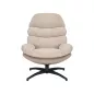 Giselle Luxus Forgó Fotel Szövet-Műbőr Bézs TILT