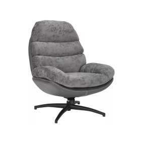 Giselle Luxus Forgó Fotel Szövet-Műbőr Szürke TILT