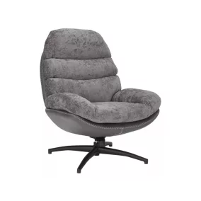 Giselle Luxus Forgó Fotel Szövet-Műbőr Szürke TILT