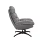 Giselle Luxus Forgó Fotel Szövet-Műbőr Szürke TILT