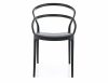 Glis Modern PP Műanyag Éttermi Szék Fekete Egymásba Rakható