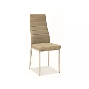   Signal H-261 Modern Étkezőszék Műbőr Bézs Króm Vázzal