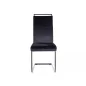 H-441 Velvet Fekete Bársony Étkezőszék Matt Fém Vázzal