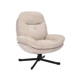 Harper Comfort 360° Forgó Fotel Bézs Szövet Fekete Fém