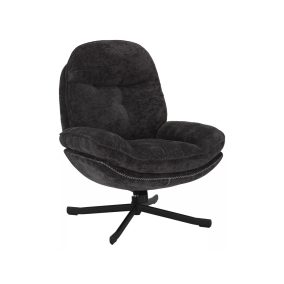 Harper Luxus Forgó Fotel Szövet Fekete TILT