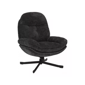 Harper Luxus Forgó Fotel Szövet Fekete TILT