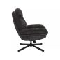 Harper Luxus Forgó Fotel Szövet Fekete TILT