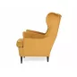 Harry Velvet Füles Fotel Bársony Curry Tűzött