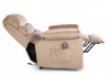 Hektor M Elektromos Bársony Relax Fotel Bézs Masszázsfunkcióval
