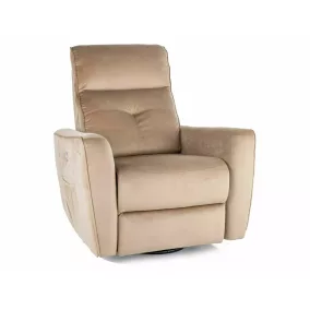 Helios M Luxus Elektromos Bársony Relax Fotel Bézs