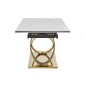   Hermes II Kinyitható Kerámia Étkezőasztal Márvány Fehér Arany