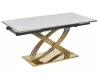 Hermes II Kinyitható Kerámia Étkezőasztal Márvány Fehér Arany