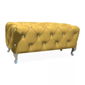 Hestia Luxus Bársony Ülőpad Curry Kristályos