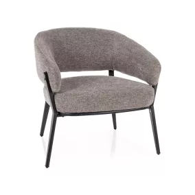 Hilo Raven Szürke Fotel Fekete Fém Vázzal