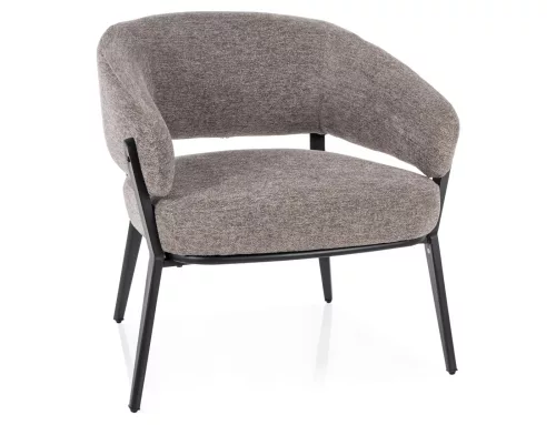 Hilo Raven Szürke Fotel Fekete Fém Vázzal